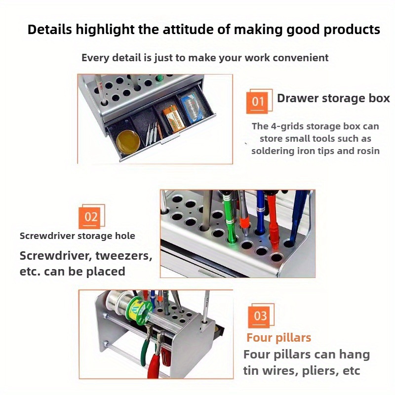 Desktop Repair Tool Organizer  - Electronics Repair Bench 评论和价格